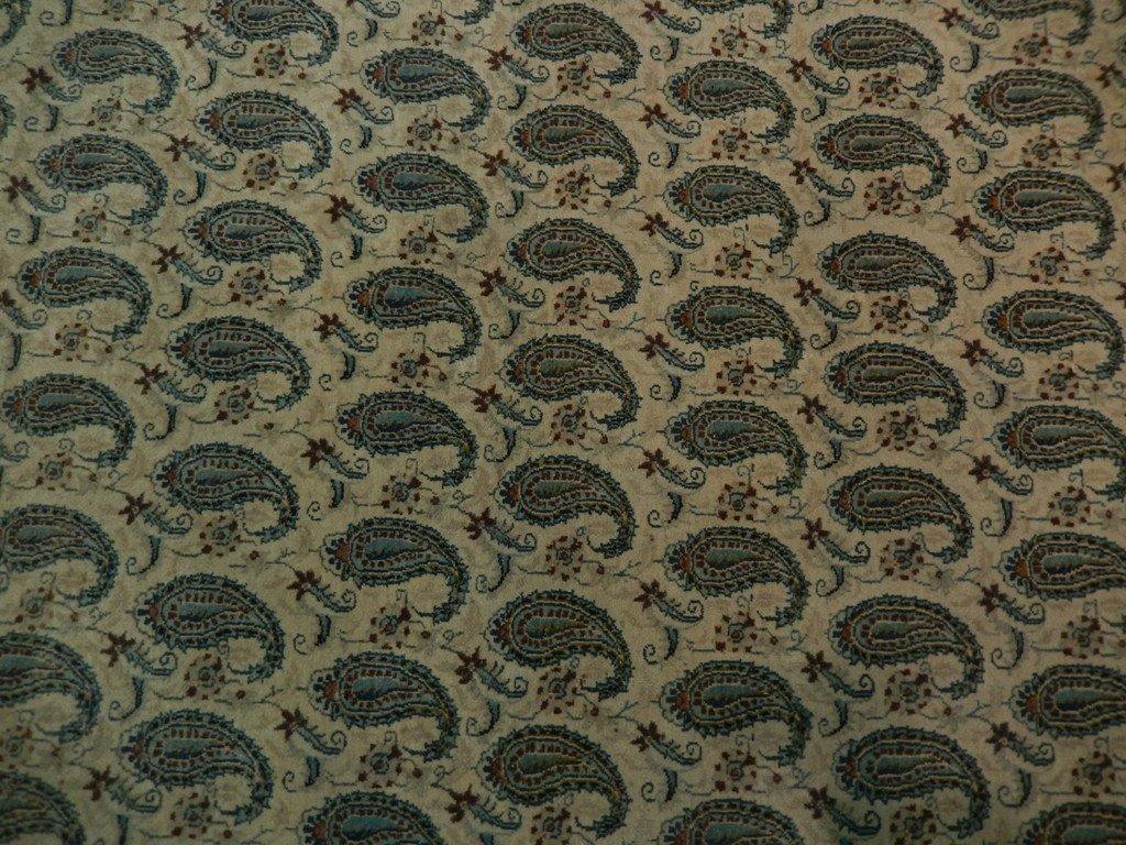 9x12 Authentic Hand Knotted Semi-Antique Persian Qum Paisley Rug - Iran - bestrugplace