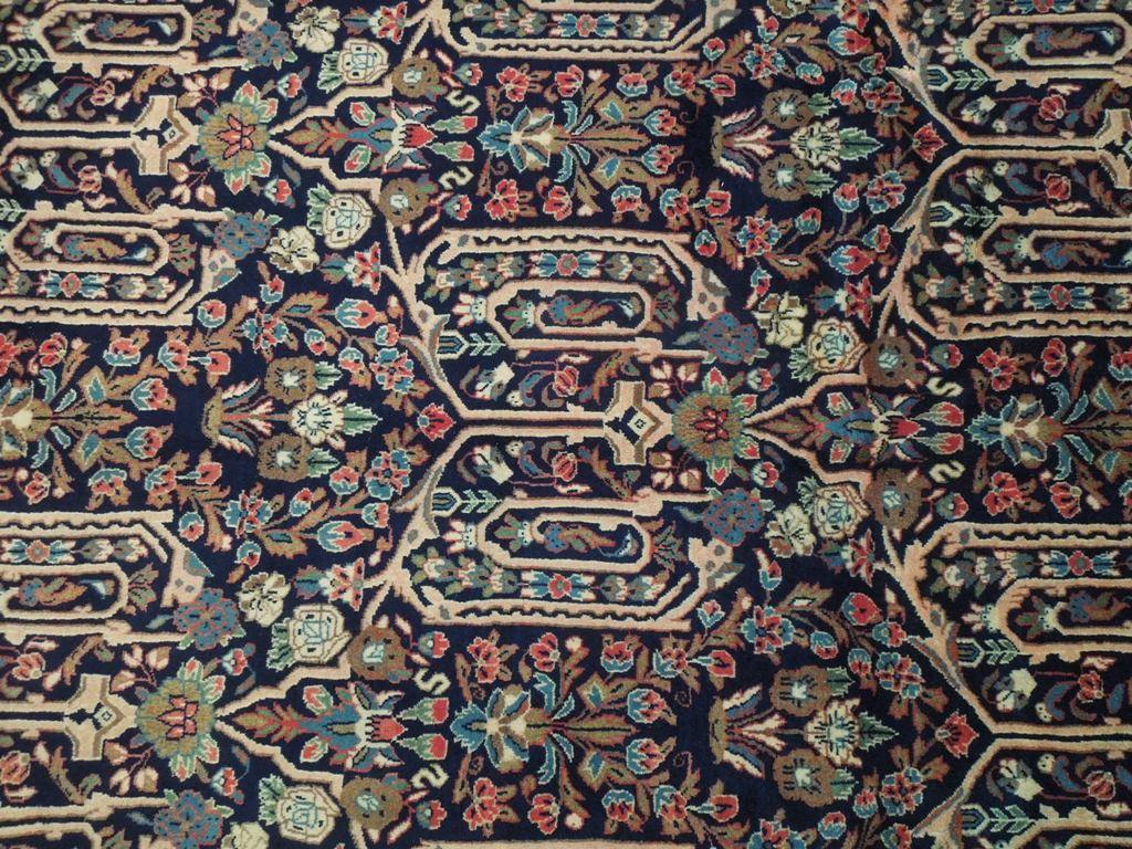 7' x 10' Navy Blue Fine Persian Bijar Rug 72422