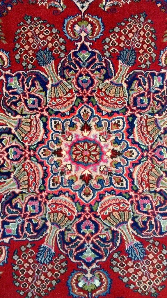 9.7x12.4 Authentic Hand Knotted Persian Wool & Silk Nain Rug - Iran - bestrugplace