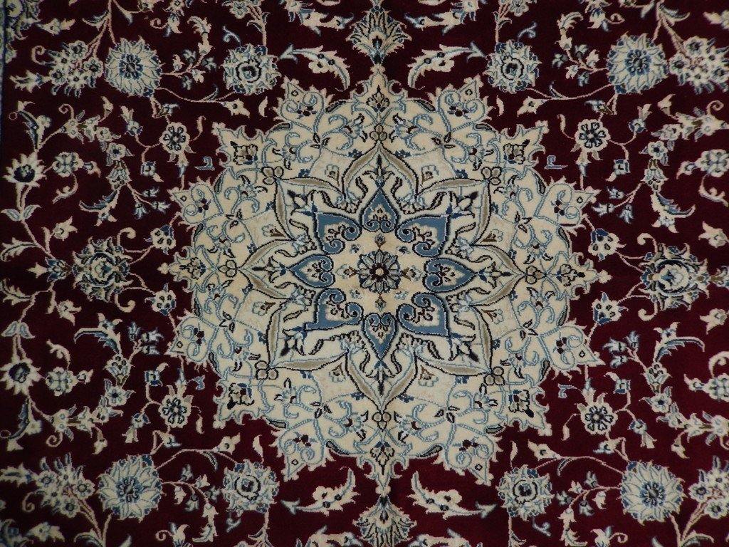 7x10 Authentic Handmade Signed Wool & Silk Persian Nain Rug - Iran - bestrugplace