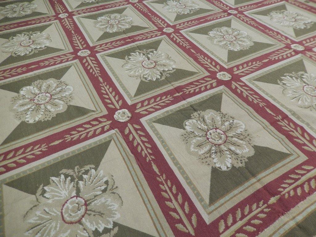 9x20 Needlepoint Flat Weave French Rug - China - bestrugplace