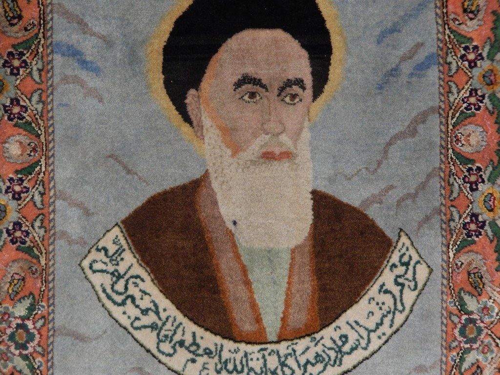 2x2 Authentic Handmade Persian Qum Wool & Silk Rug - Iran - bestrugplace