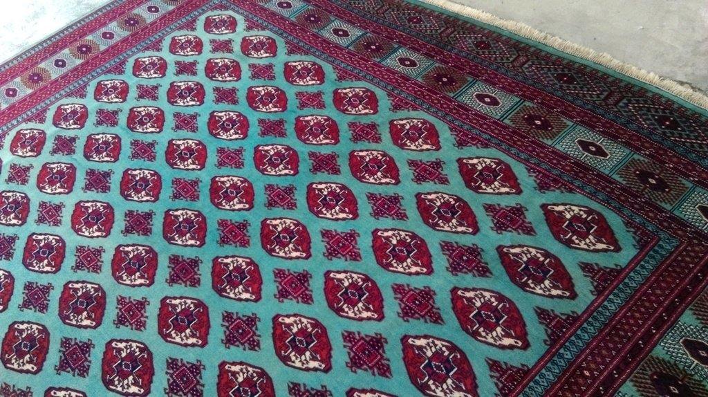 9.8x12.3Authentic Hand Knotted Persian Turkoman Rug - Iran - bestrugplace