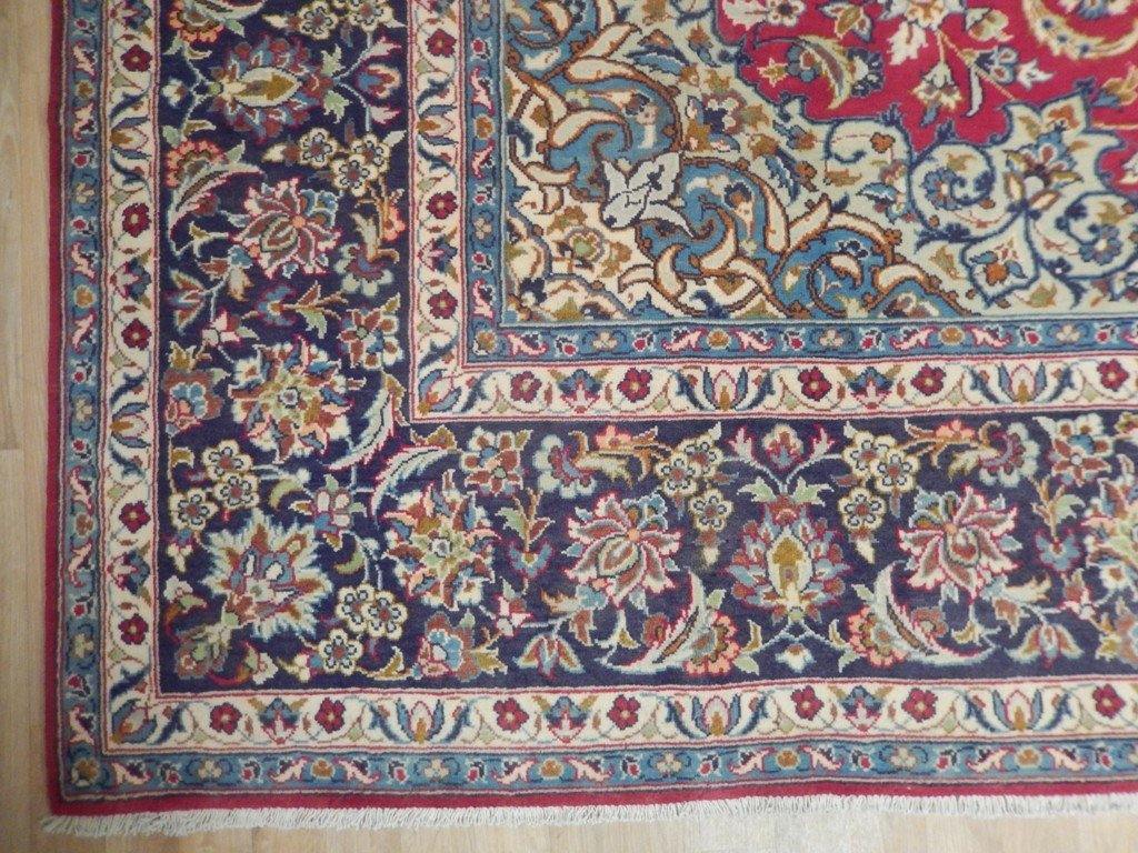 9x14 Authentic Handmade Semi-Antique Persian Sarouk Rug - Iran - bestrugplace
