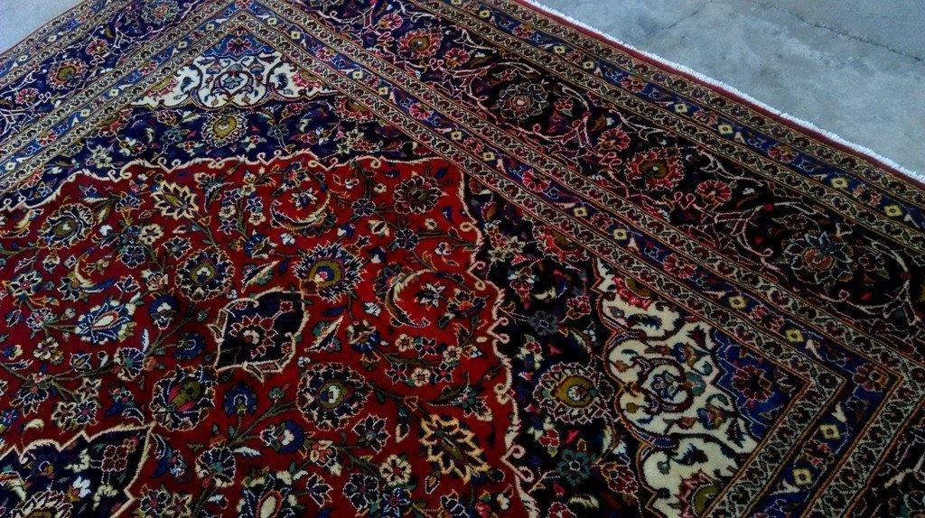 8x12 Authentic Hand Knotted Persian Kashan Rug - Iran - bestrugplace