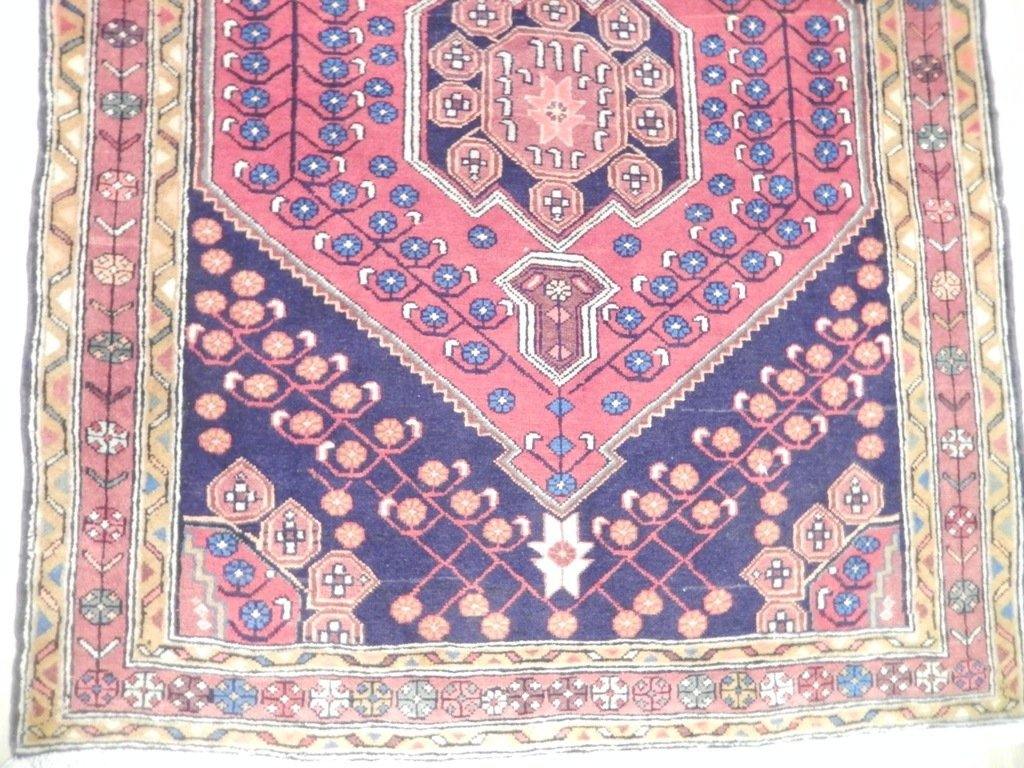 Stunning 4x9 Authentic Hand Knotted Semi-Antique Persian Abadeh Runner - Iran - bestrugplace