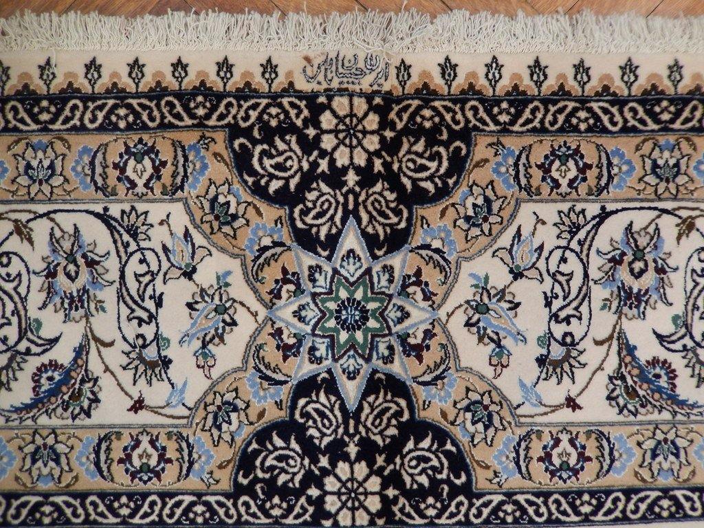 7x11 Authentic Handmade Signed Wool & Silk Persian Nain Rug - Iran - bestrugplace