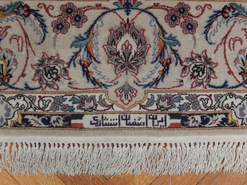 5x8 Authentic Handmade Signed Persian Isfahan Wool & Silk Rug - Iran - bestrugplace