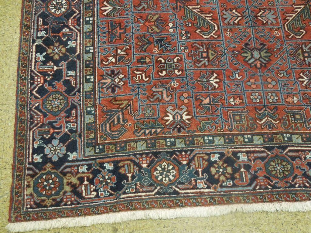 8x10 Authentic Hand Knotted Semi-Antique Persian Heriz Rug - Iran - bestrugplace