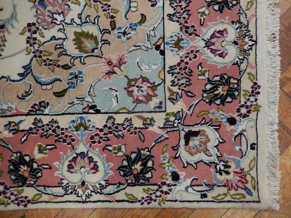4x7 Authentic Handmade Wool & Silk Persian Rug - Iran - bestrugplace
