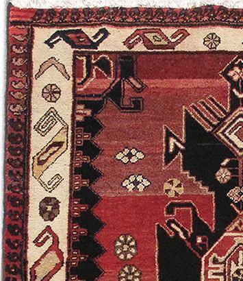 Luxurious 4x5 Authentic Hand-knotted Persian Hamadan Rug - Iran - bestrugplace