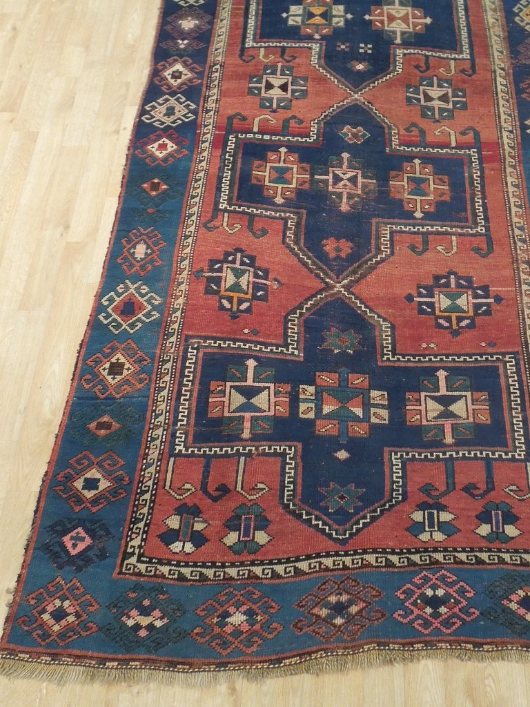 4.6 x 10.7 Orange Semi Antique Caucasian Yuruk Runner 72293