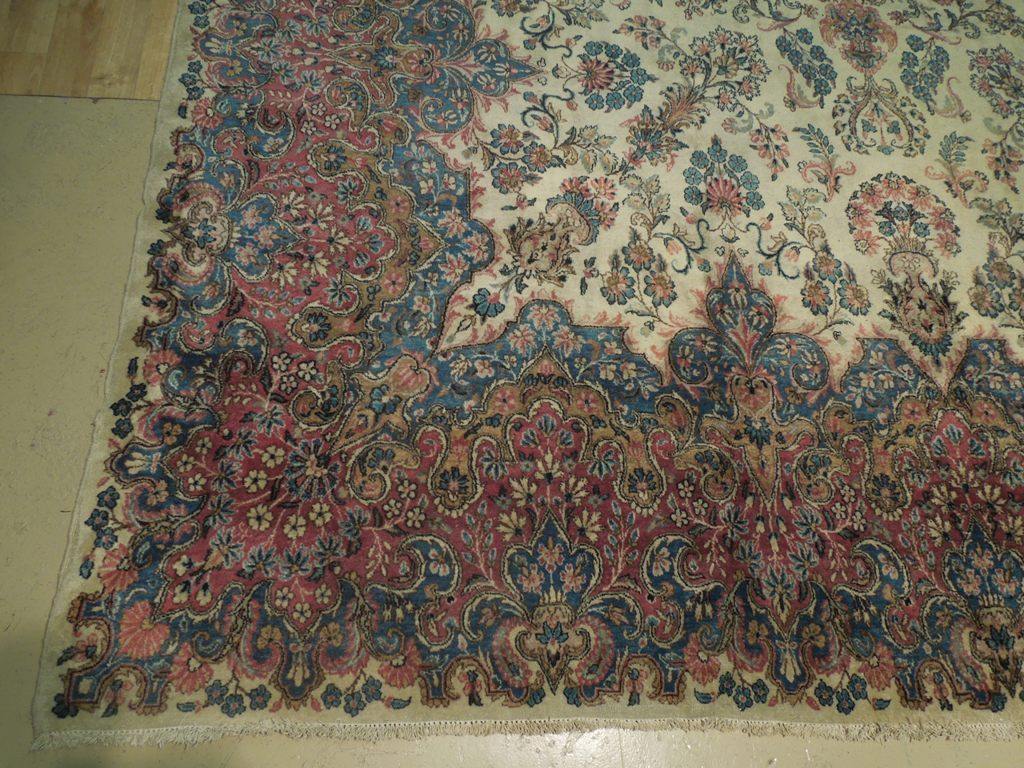 10x19 Antique Persian Lavar Kerman Rug - Iran 73995 - bestrugplace