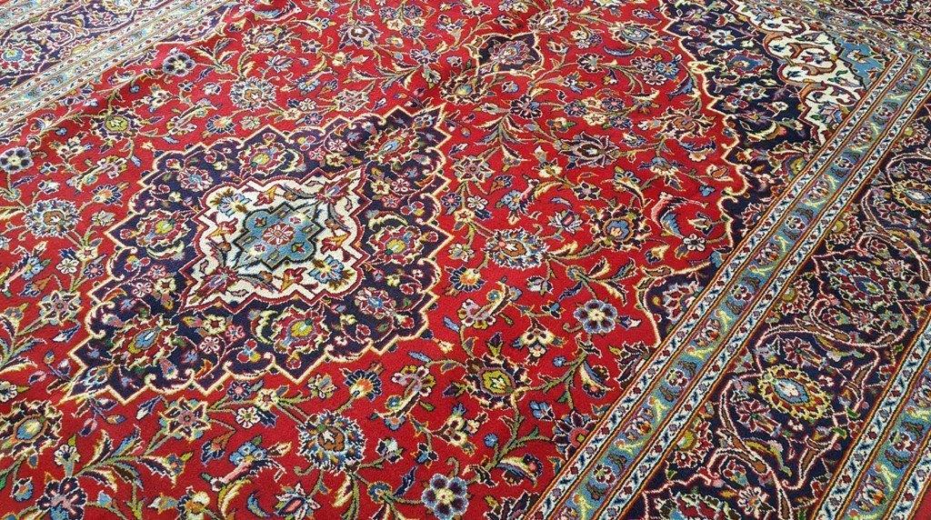 8x12 Authentic Hand Knotted Persian Kashan Rug - Iran - bestrugplace