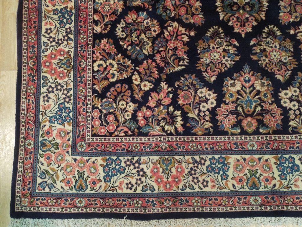 7x11 Authentic Hand Knotted Fine Persian Sarouk Rug - Iran - bestrugplace