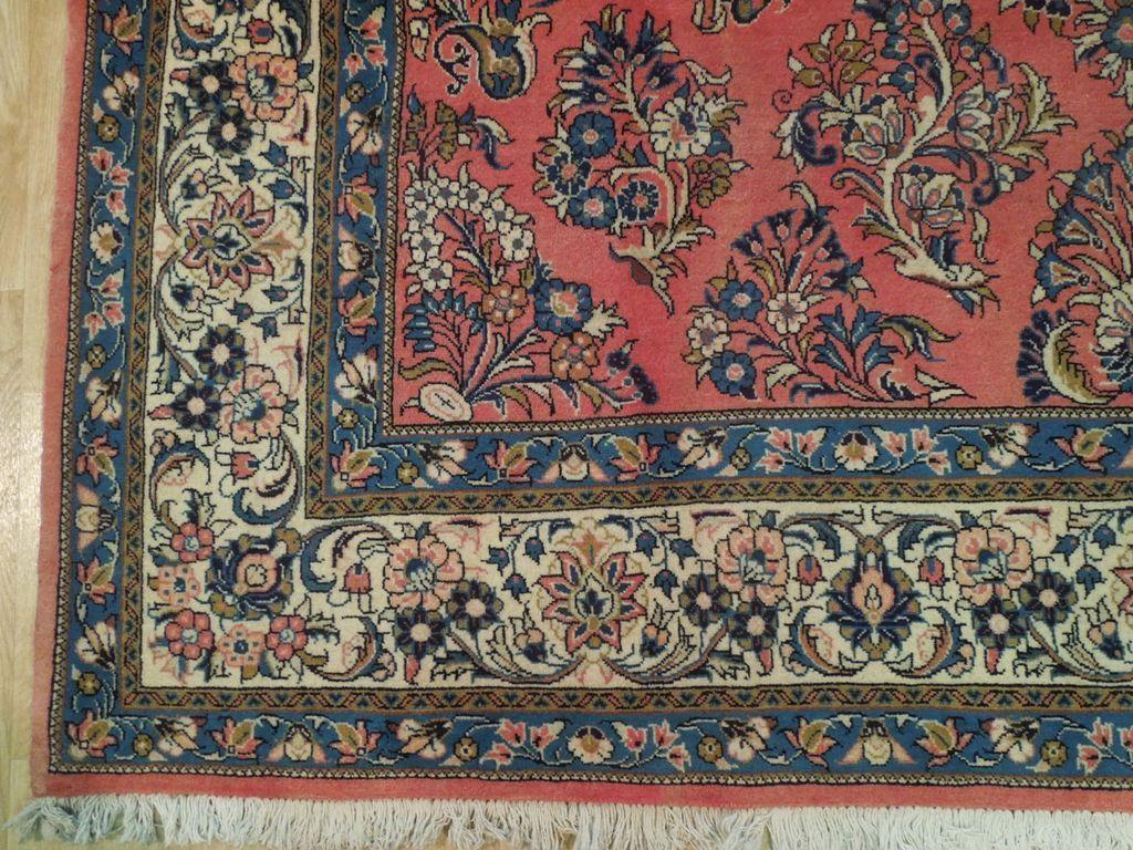 7x11 Authentic Hand Knotted Fine Persian Sarouk Rug - Iran - bestrugplace