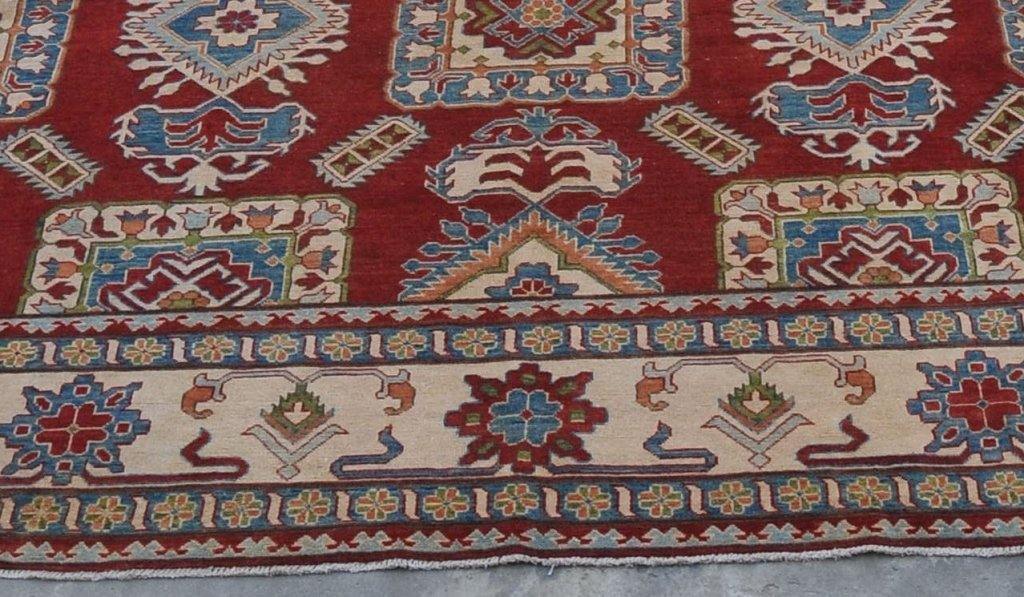 Stunning 10x16 Authentic Handmade Yak Kash Kazak Rug - Pakistan - bestrugplace
