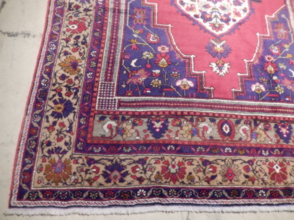 6.8 x 11.4 Red Semi-Antique Russian Kazak Runner 73214