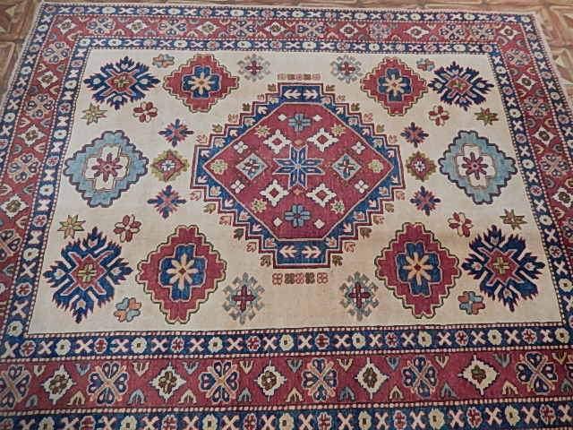 Radiant 5x6 Authentic Hand Knotted Kazak Rug - Pakistan - bestrugplace