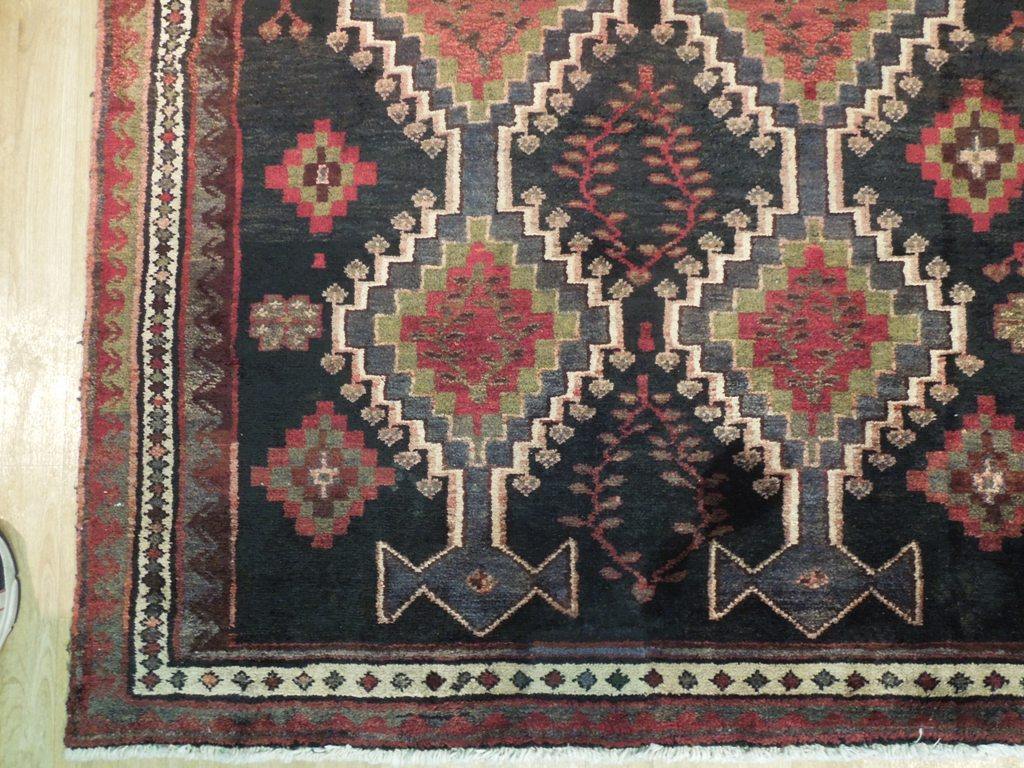 5x9 Authentic Hand Knotted Semi-Antique Persian Hamadan Runner - Iran - bestrugplace