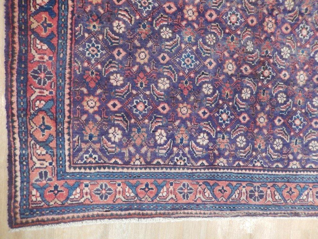 5x11 Authentic Hand Knotted Semi-Antique Persian Herati Runner - Iran - bestrugplace