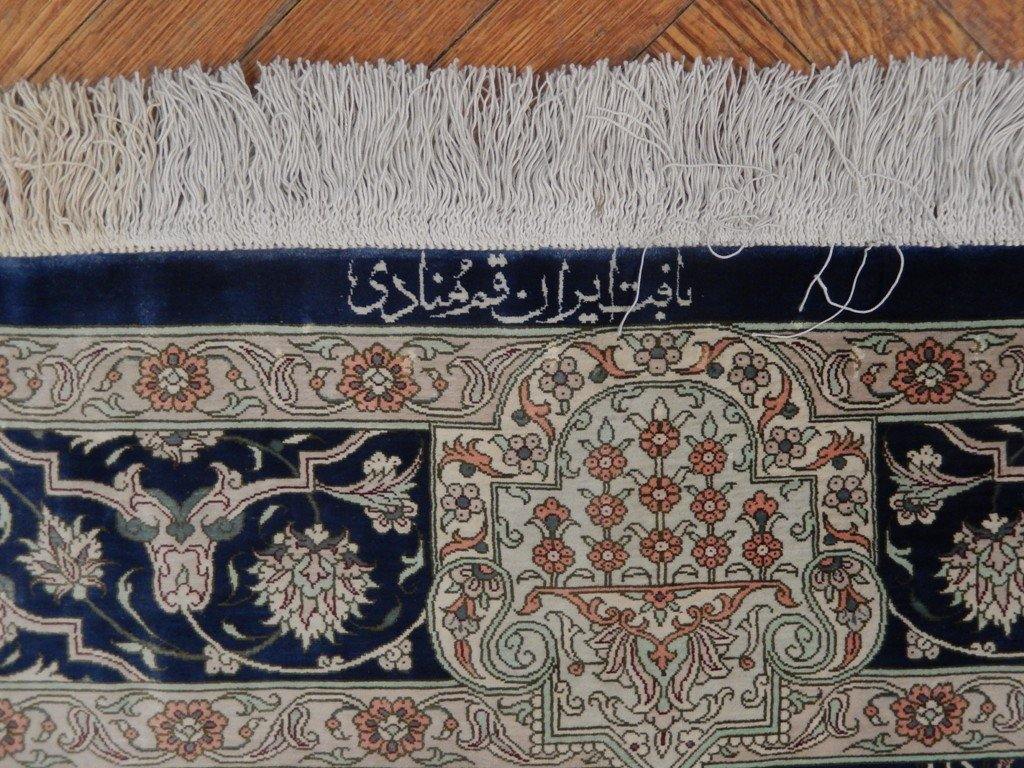 4x7 Authentic Handmade Fine Silk Persian Qum Rug - Iran - bestrugplace