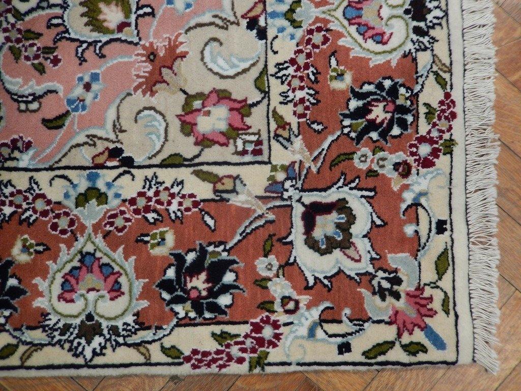 4x7 Authentic Handmade Wool & Silk Persian Rug - Iran - bestrugplace