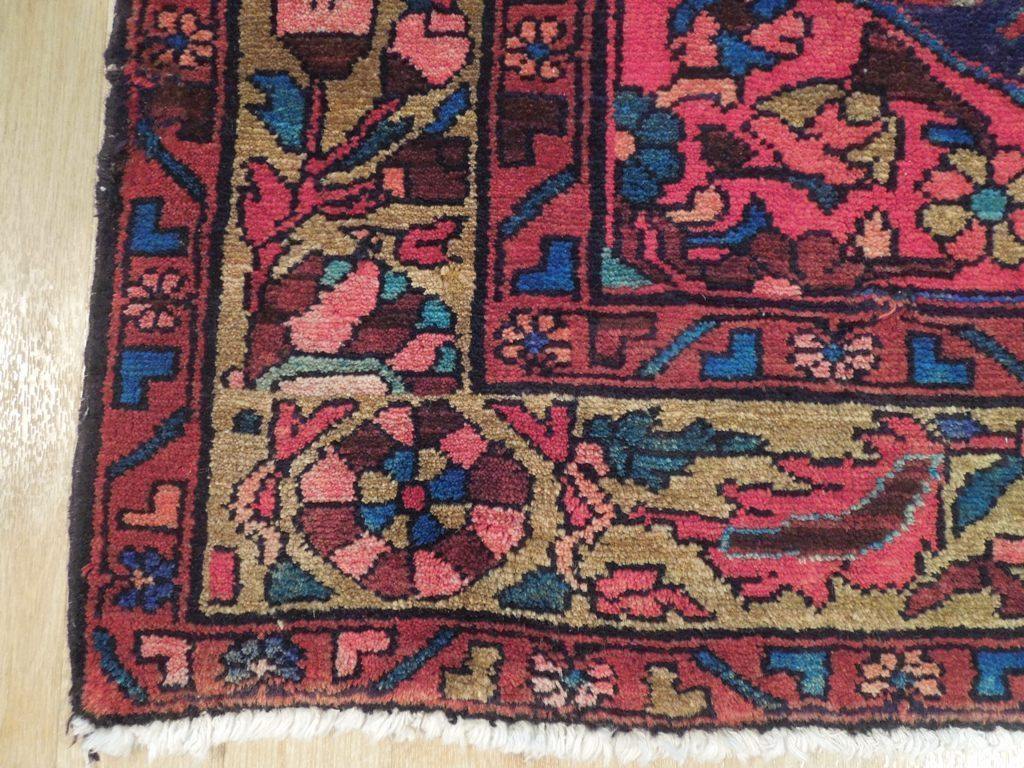 5x10 Authentic Hand Knotted Semi-Antique Persian Herati Runner - Iran - bestrugplace