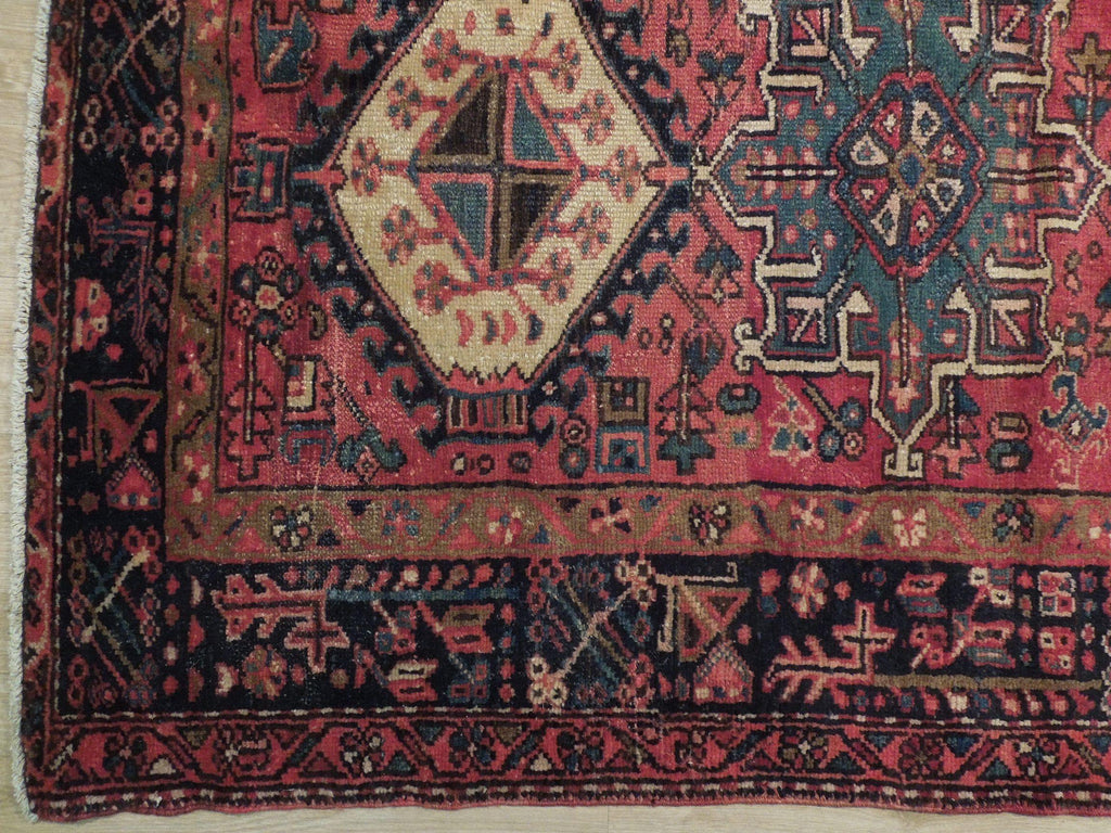 9x13 Authentic Hand-Knotted Antique Persian Karaja Rug - Iran - bestrugplace