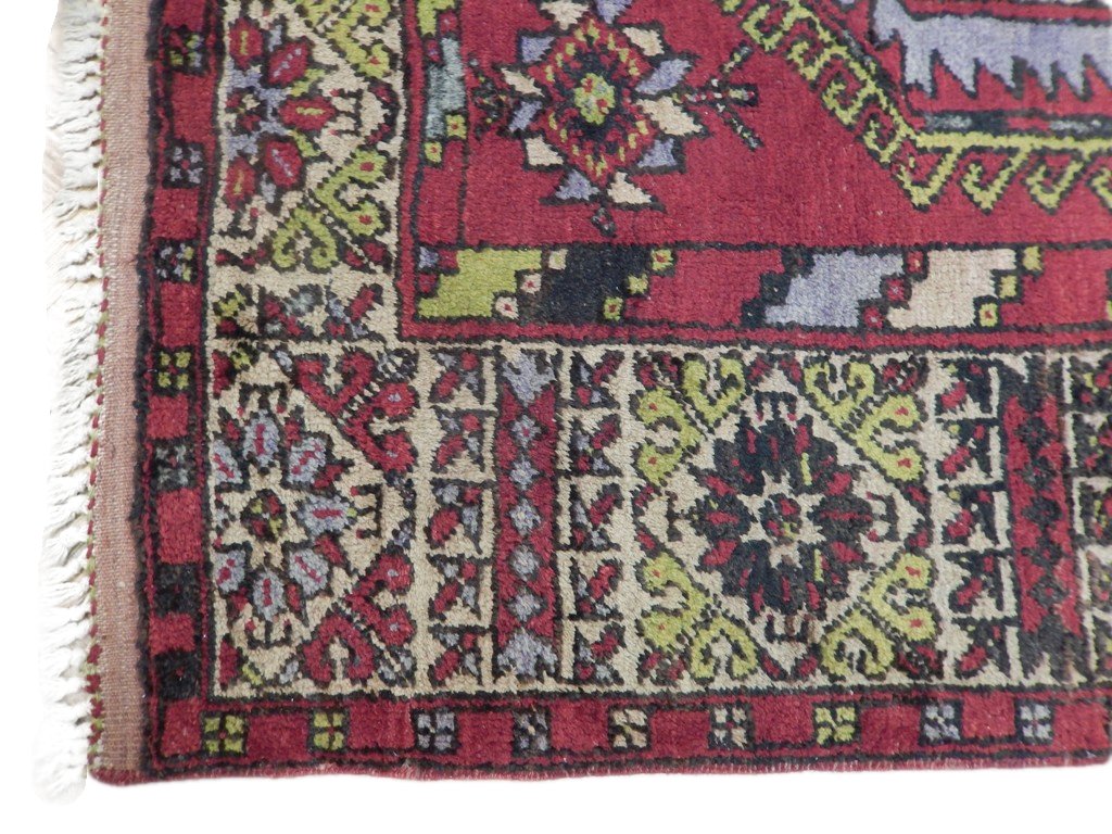 5.4 x 13.1 Greenish Beige Semi Antique Russian Kazak Rug 23597