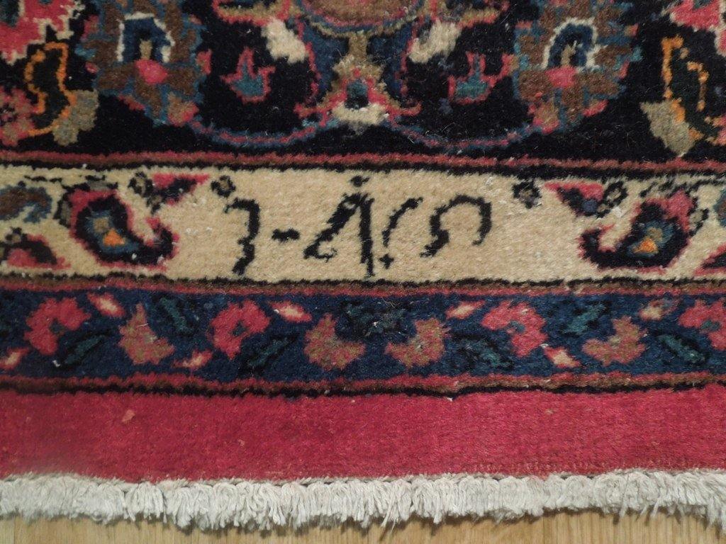8x12 Authentic Hand Knotted Signed Persian Mashad Rug - Iran - bestrugplace