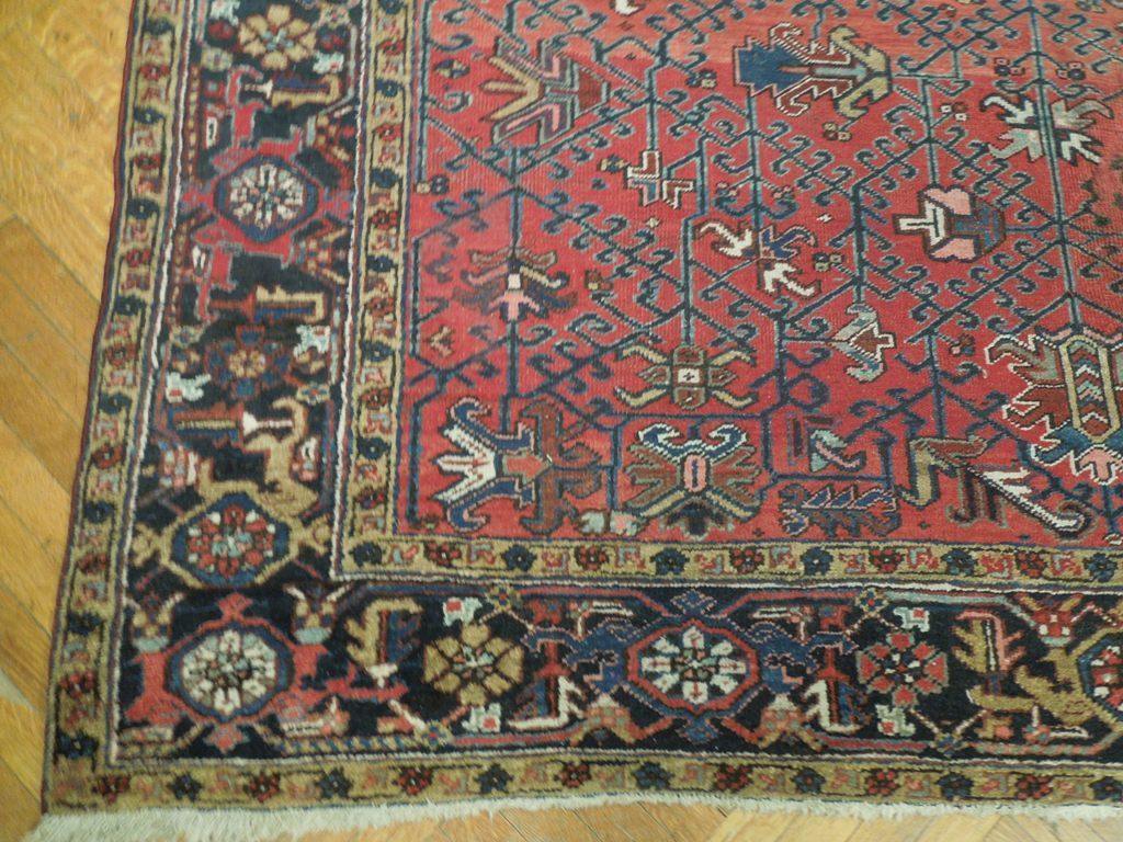 8x11 Authentic Hand Knotted Antique Persian Heriz Rug - Iran - bestrugplace