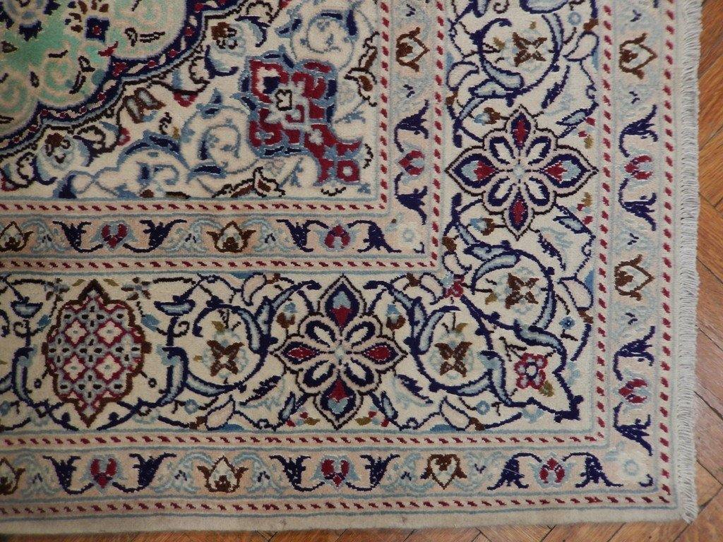 6x10 Authentic Handmade Signed Wool & Silk Persian Nain Rug - Iran - bestrugplace