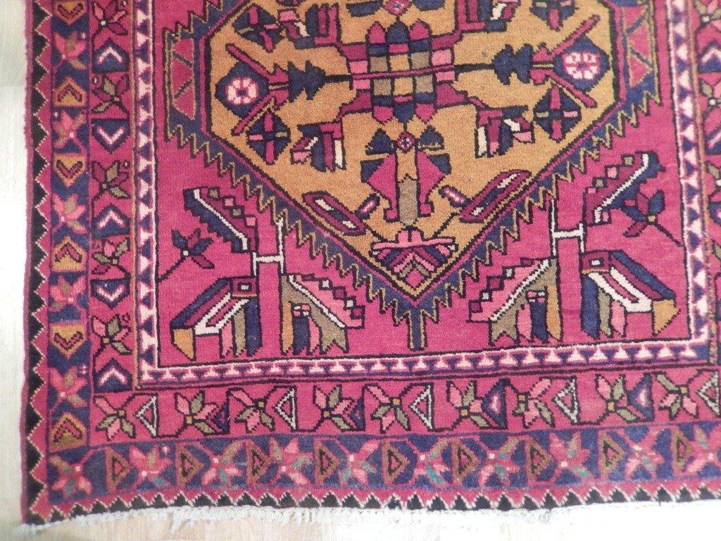 4x14 Authentic Handmade Semi-Antique Persian Hamadan Runner - Iran - bestrugplace