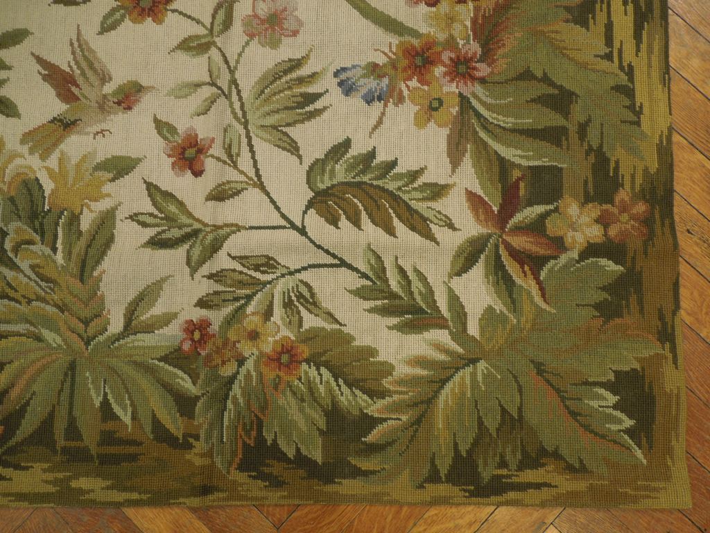 7.9 x 9.7 Needlepoint Flat Weave Rug SPRING 20778