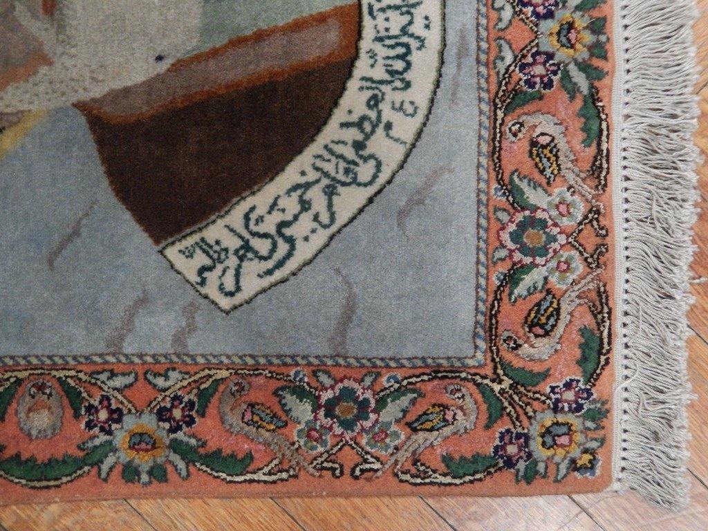 2x2 Authentic Handmade Persian Qum Wool & Silk Rug - Iran - bestrugplace