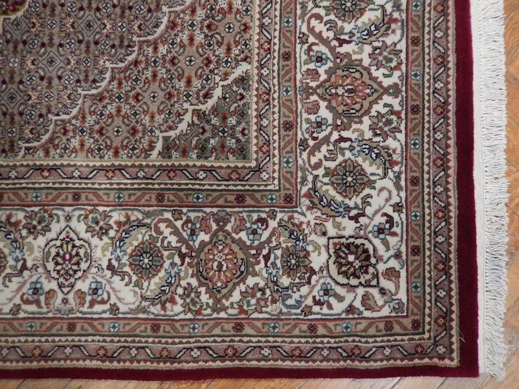 7x10 Wool&Silk Tabriz Mahi Rug - India - bestrugplace