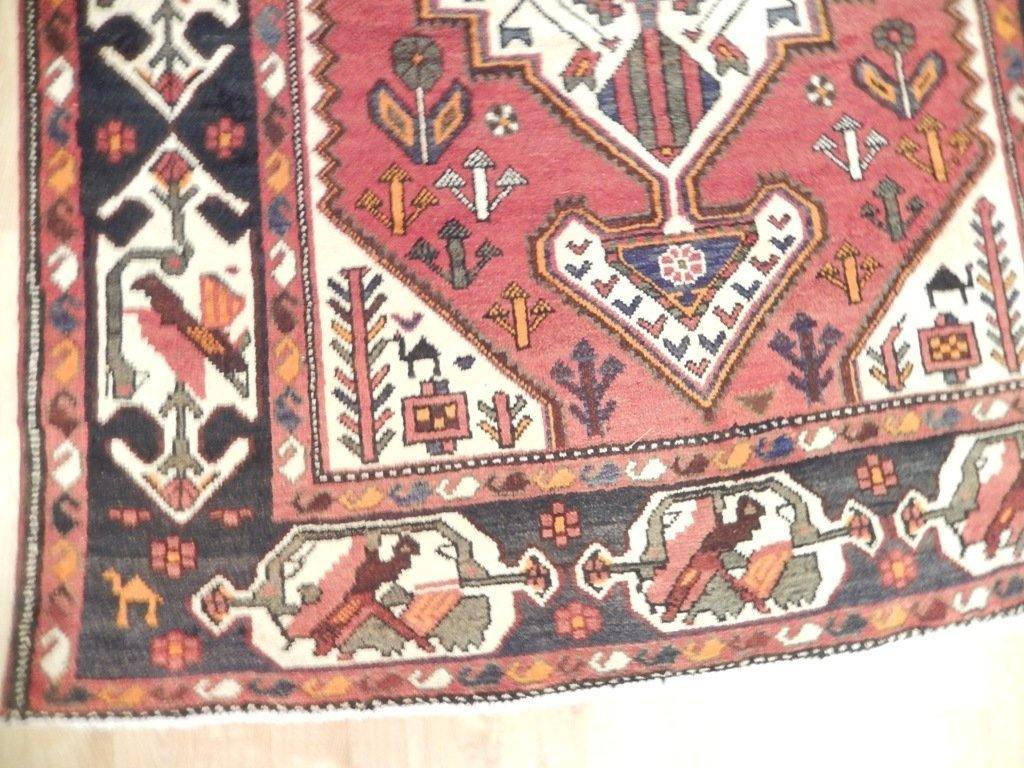 5x10 Authentic Hand Knotted Semi-Antique Persian Hamadan Runner - Iran - bestrugplace