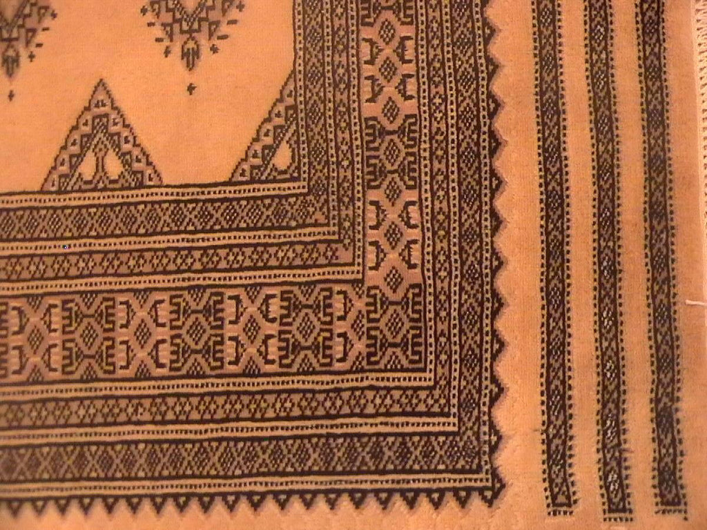 Radiant 4x6 Authentic Handmade Wool & Silk Jaldar Bokhara Rug - Pakistan - bestrugplace