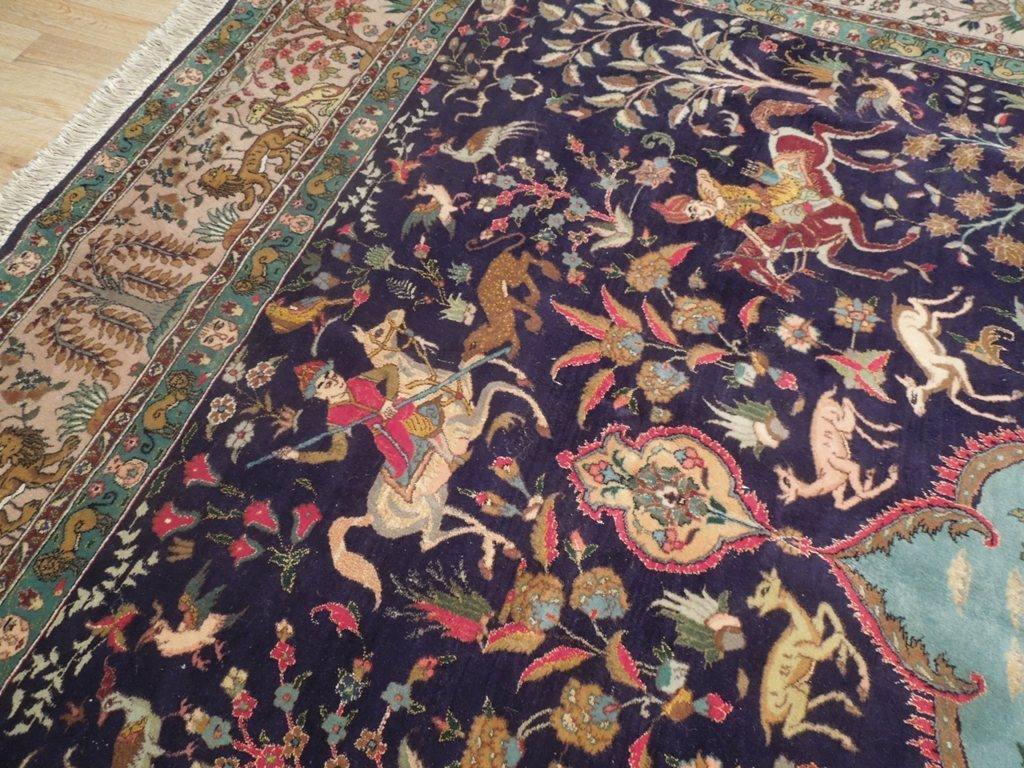 8x10 Authentic Handmade Wool&Silk Signed Tabriz Fine Persian Rug - Iran - bestrugplace