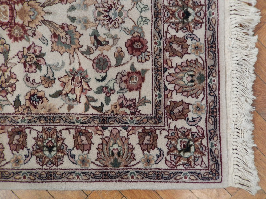 3' x 20' Ivory Sino Wool & Silk Runner Rug 21541