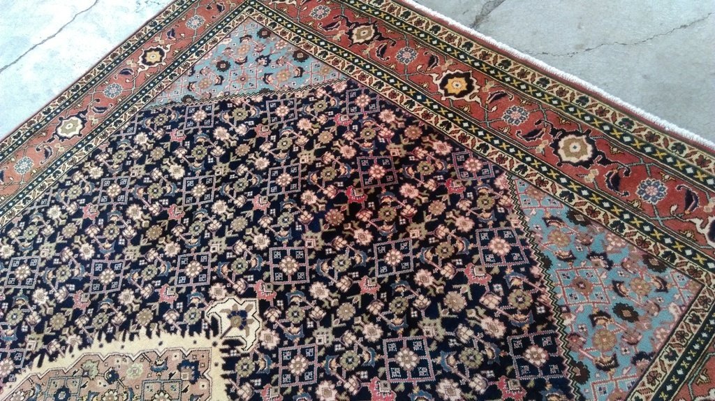 6.8 x 9.9 Navy Blue Persian Ardebil Rug 80764