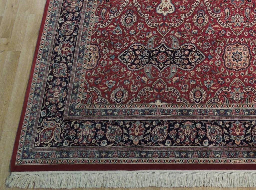 8.3 x 10.1 Red Signed Fine Quality Wool Rug PAKISTAN HANDMADE 18656