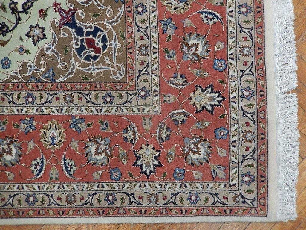 8x11 Authentic Handmade High End Wool & Silk Persian Tabriz Rug - Iran - bestrugplace