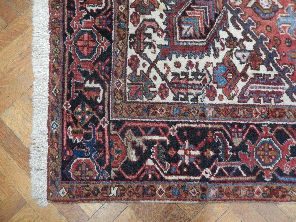 6x9 Authentic Hand Knotted Semi-Antique Persian Heriz Rug - Iran - bestrugplace