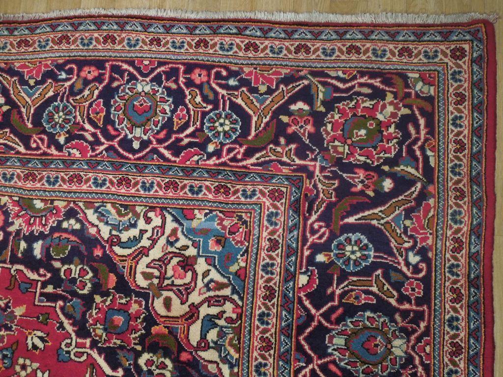 8x12 Authentic Hand Knotted Semi-Antique Persian Kashan Rug - Iran - bestrugplace