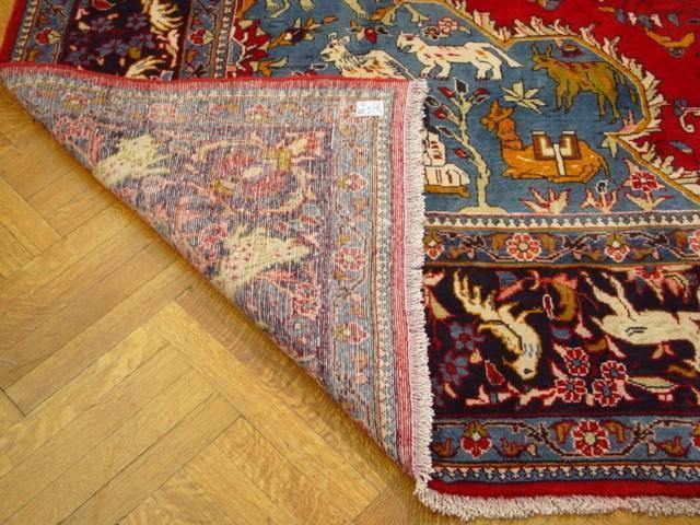 Persion Rug Figures UNIQUE 10' x 14' Red Old Persian Rug ANIMALS FIGURES JUNGLE 1387 | www ...