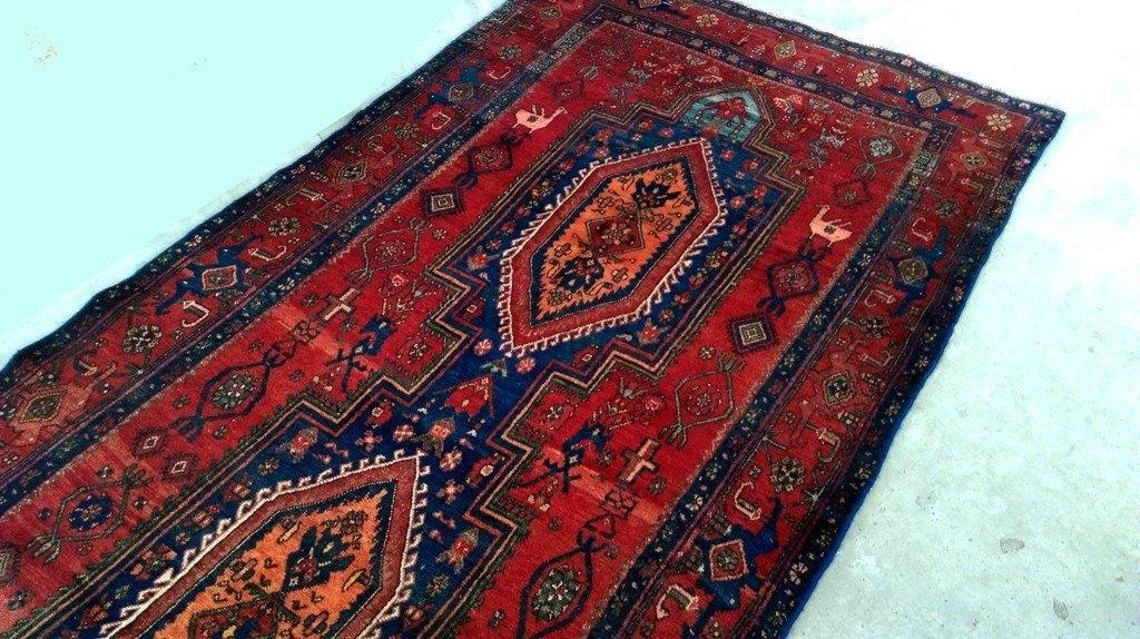 5x10 Authentic Hand Knotted Persian Hamadan Rug - Iran - bestrugplace