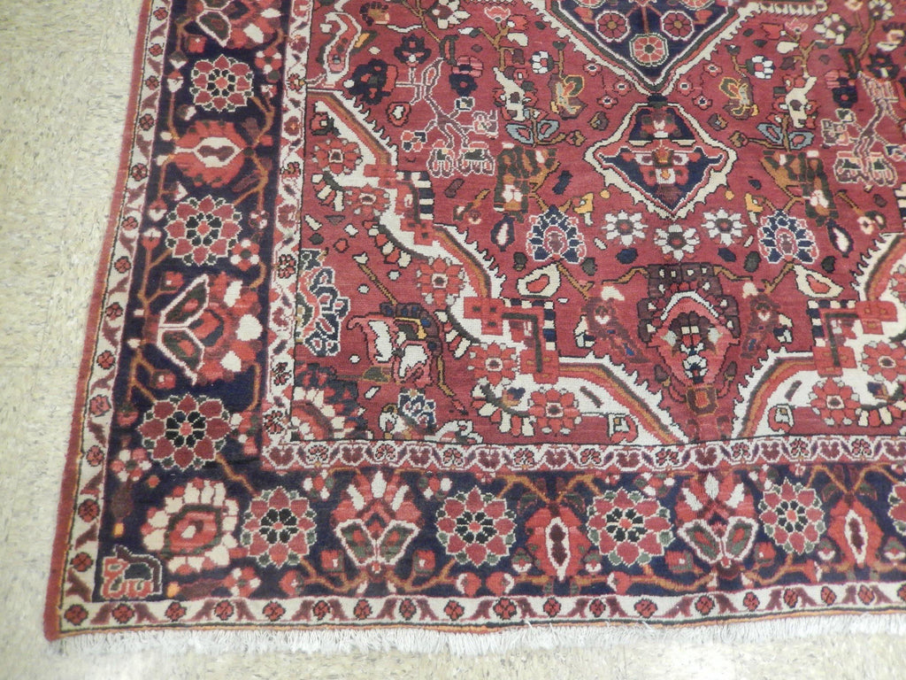 7x10 Authentic Hand-Knotted Semi-Antique Persian Heriz Rug - Iran - bestrugplace