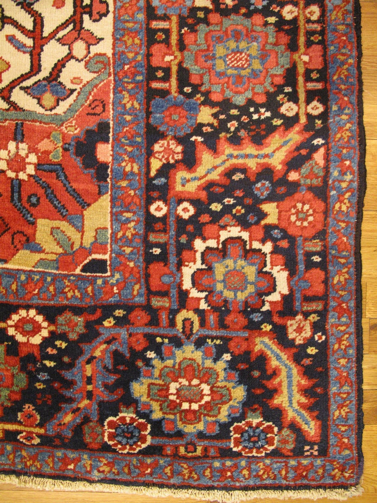 8x11 Authentic Hand-Knotted Antique Persian Heriz Rug - Iran - bestrugplace